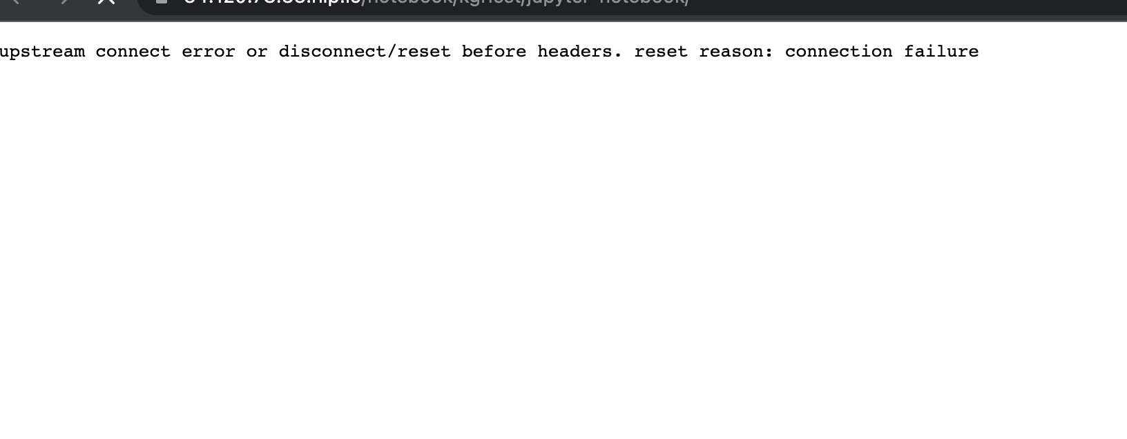 upstream connect error or disconnect/reset before headers. reset reason: connection termination